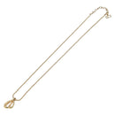 Christian Dior Teardrop Necklace Metal Gold Tone Auth SK149V-10