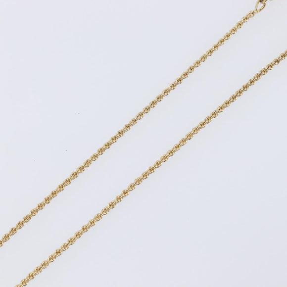 Christian Dior Teardrop Necklace Metal Gold Tone Auth SK149V