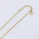 Christian Dior Teardrop Necklace Metal Gold Tone Auth SK149V-15
