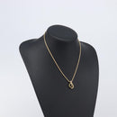 Christian Dior Teardrop Necklace Metal Gold Tone Auth SK149V-17