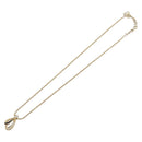 Christian Dior Teardrop Necklace Metal Gold Tone Auth SK149V-2