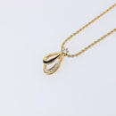 Christian Dior Teardrop Necklace Metal Gold Tone Auth SK149V-3