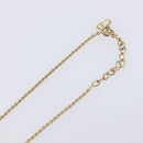 Christian Dior Teardrop Necklace Metal Gold Tone Auth SK149V-7