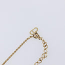 Christian Dior Teardrop Necklace Metal Gold Tone Auth SK149V-9