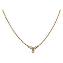 Christian Dior Necklace Metal Gold Tone Auth SK153-1
