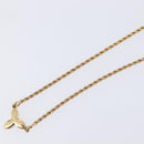 Christian Dior Necklace Metal Gold Tone Auth SK153-11