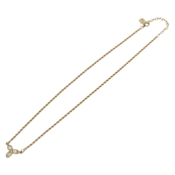 Christian Dior Necklace Metal Gold Tone Auth SK153
