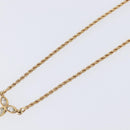 Christian Dior Necklace Metal Gold Tone Auth SK153-4