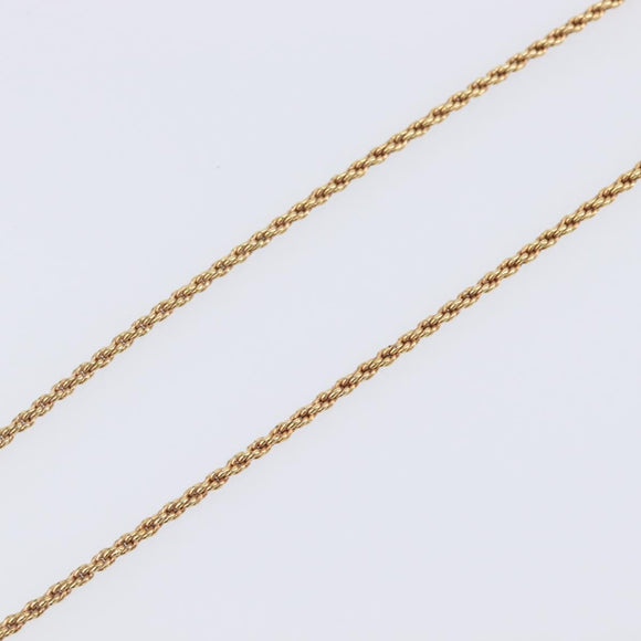 Christian Dior Necklace Metal Gold Tone Auth SK153