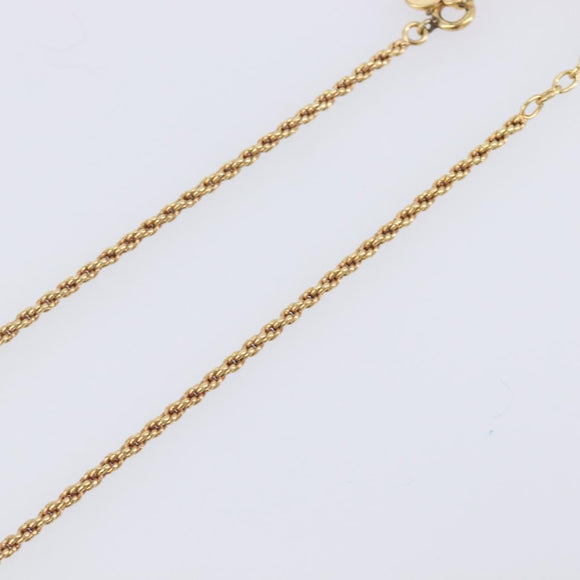 Christian Dior Necklace Metal Gold Tone Auth SK153