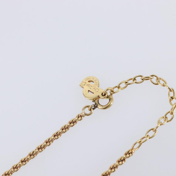 Christian Dior Necklace Metal Gold Tone Auth SK153