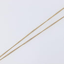 Christian Dior CD Logo Circle 2P Stone Necklace Metal Gold Tone Auth SK162-13