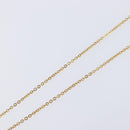 Christian Dior Logo Rhinestone Heart Necklace Metal Gold Tone Auth SK164-5