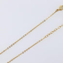 Christian Dior Logo Rhinestone Heart Necklace Metal Gold Tone Auth SK164-6