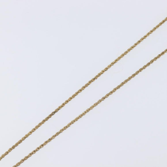 Christian Dior CD Logo Necklace Metal Gold Tone Auth SK165