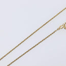 Christian Dior CD Logo Necklace Metal Gold Tone Auth SK165-13
