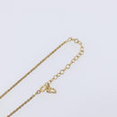 Christian Dior CD Logo Necklace Metal Gold Tone Auth SK165-14