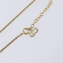 Christian Dior CD Logo Necklace Metal Gold Tone Auth SK165-15