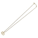 Christian Dior CD Logo Necklace Metal Gold Tone Auth SK165-2