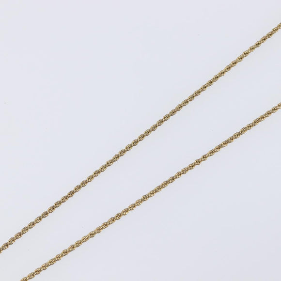 Christian Dior CD Logo Necklace Metal Gold Tone Auth SK165