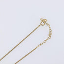 Christian Dior CD Logo Necklace Metal Gold Tone Auth SK165-7