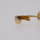 Christian Dior Rhinestone Circle Earring Metal Gold Tone Auth SK170-10