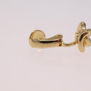 Christian Dior Rhinestone Circle Earring Metal Gold Tone Auth SK171-12