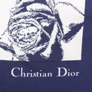 Christian Dior Scarf Silk Navy White Auth SK186-11