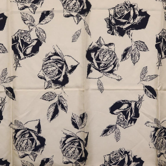Christian Dior Scarf Silk Navy White Auth SK186