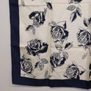 Christian Dior Scarf Silk Navy White Auth SK186-8