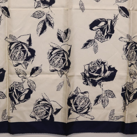Christian Dior Scarf Silk Navy White Auth SK186