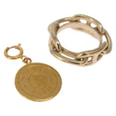 HERMES Charm Ring Metal 2 Set Gold Tone Auth SK203-1