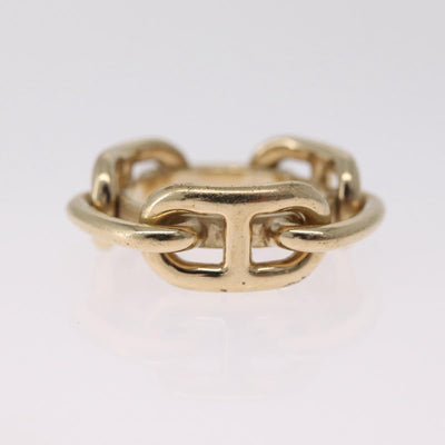 HERMES Charm Ring Metal 2 Set Gold Tone Auth SK203 - 0