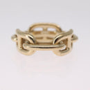 HERMES Charm Ring Metal 2 Set Gold Tone Auth SK203-3