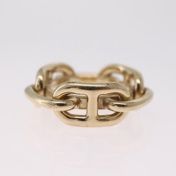HERMES Charm Ring Metal 2 Set Gold Tone Auth SK203
