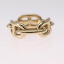 HERMES Charm Ring Metal 2 Set Gold Tone Auth SK203-5