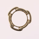HERMES Charm Ring Metal 2 Set Gold Tone Auth SK203-7