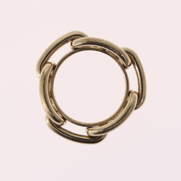 HERMES Charm Ring Metal 2 Set Gold Tone Auth SK203