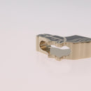 HERMES Quadrije Twilly Ring Metal Gold Tone Black Auth SK204M-10