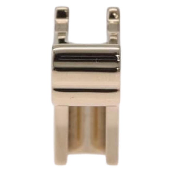 HERMES Quadrije Twilly Ring Metal Gold Tone Black Auth SK204M