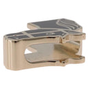 HERMES Quadrije Twilly Ring Metal Gold Tone Black Auth SK204M-6