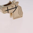 HERMES Quadrije Twilly Ring Metal Gold Tone Black Auth SK204M-8