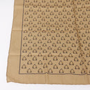 GUCCI Scarf Silk 2 Pieces Set Navy Beige Auth SK205-5