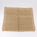 GUCCI Scarf Silk 2 Pieces Set Navy Beige Auth SK205-7
