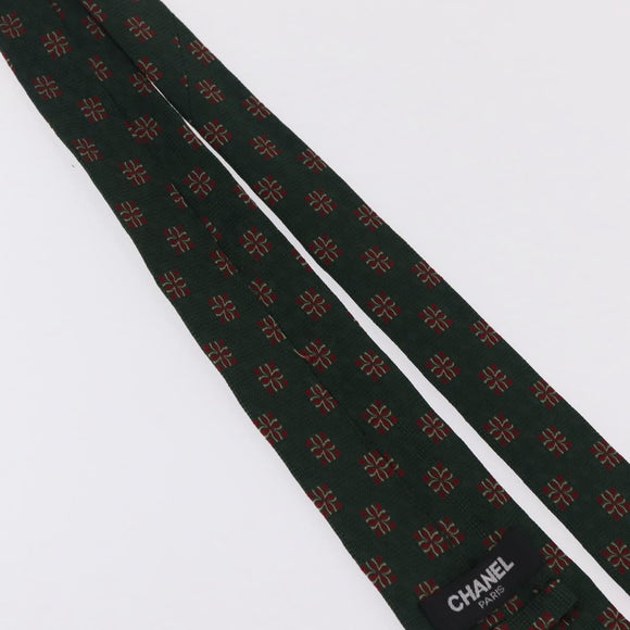 CHANEL Hermes Scarf Necktie 3 Set Purple Khaki CC Auth SK211