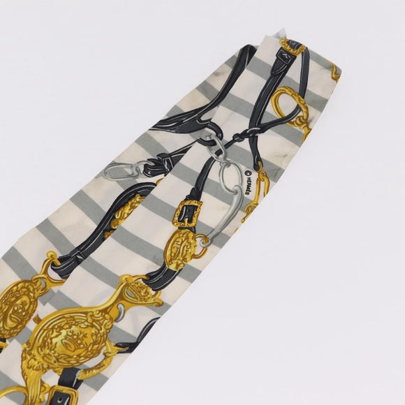 CHANEL Hermes Scarf Necktie 3 Set Purple Khaki CC Auth SK211