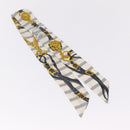 CHANEL Hermes Scarf Necktie 3 Set Purple Khaki CC Auth SK211-5