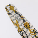 CHANEL Hermes Scarf Necktie 3 Set Purple Khaki CC Auth SK211-7