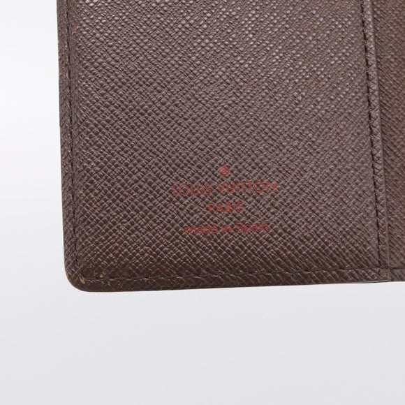 LOUIS VUITTON Damier Ebene Agenda PM Day Planner Cover R20029 LV Auth SK215A