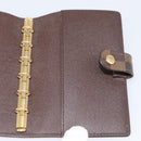 LOUIS VUITTON Damier Ebene Agenda PM Day Planner Cover R20029 LV Auth SK215A-18
